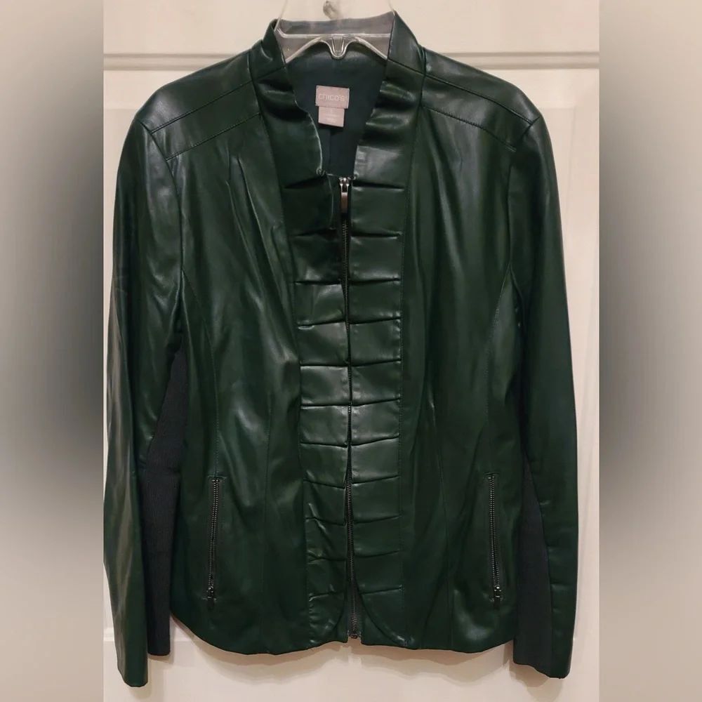 Chicos Faux Leather Jacket